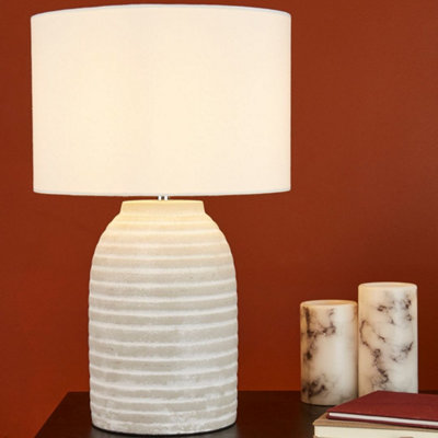 Pagazzi Jennie Cream Ceramic Table Lamp | DIY at B&Q