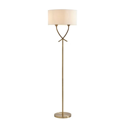 GoodHome Baldaz Brass effect Floor light