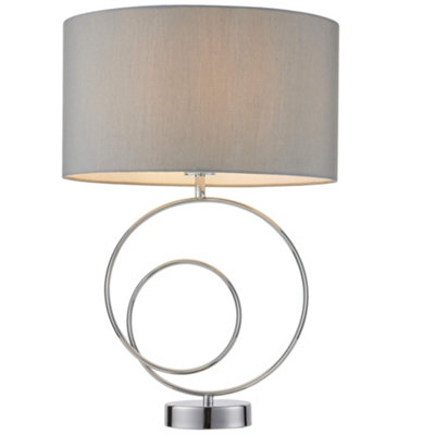 Pagazzi Links Chrome and Grey Table Lamp