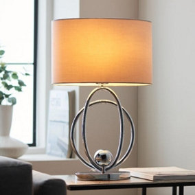 Pagazzi Loop Polished Chrome Touch Table Lamp