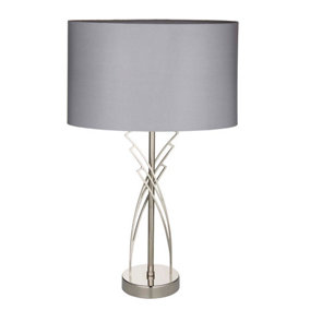 Pagazzi Lyla Satin Nickel Table Lamp