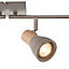 Pagazzi Stoneleigh 4 Concrete and Wood Effect Spotlight  Bar Ceiling Light