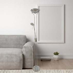 Pagazzi Tiree LED Mother and Child Polished Chrome Floor Lamp