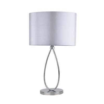 Pagazzi Zabina LED Polished Chrome & Grey Table Lamp