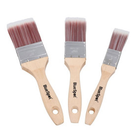 Paint Brush Painting + Decorating Synthetic Brushes Wooden Handle 1" - 2" 3pk