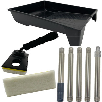 Paint Pad Kit - Applicator Painting and Decorating Pad for Walls and Ceilings Includes Extension Pole