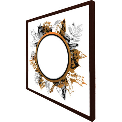 Paint print autumn decoration (Picutre Frame) / 30x30" / Oak