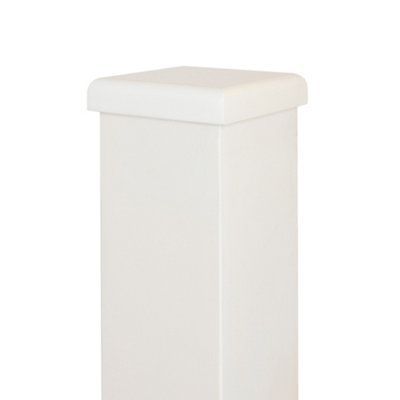 Paint Ready Square Stair Newel Post with Cap (H) 1500mm (W) 90mm (D) 90mm