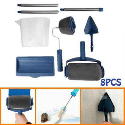 Paint Roller Kit 8PCS, Wall and Ceiling Decorating Tools, Roller Handle ...