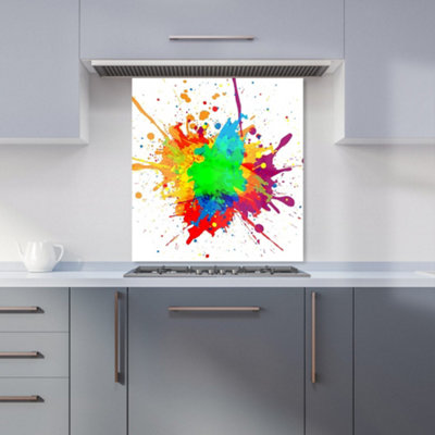 Paint Splash Premium Glass Kitchen Splashback W600mm x H750mm