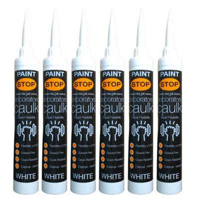 Paint Stop Decorators Caulk White 380ml - Pack of 6