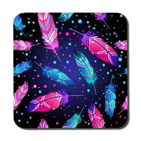 Painted bird feathers (Coaster) / Default Title