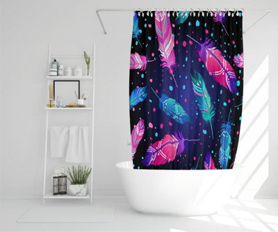 Painted bird feathers (Shower Curtain) / Default Title Price Comparisons | Compare The Build