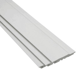 Painted Cladding TG Shiplap Light Grey (L) 2.4m (W) 146mm (T) 19mm Pack of 6 Pieces (1 bundle)