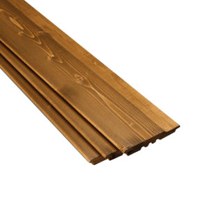 Painted Cladding TG Shiplap White Oak Viking (L) 2.4m (W) 146mm (T) 19mm Pack of 6 pieces (1 bundle)