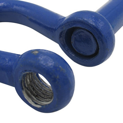 Painted Trawler Bow Shackle Square Head Pin 10MM - Pack of 2 (Blue Fishing Boat Connector Marine Omega) - 6