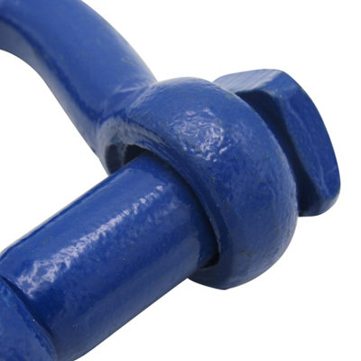 Painted Trawler Bow Shackle Square Head Pin 16MM (Blue Fishing Boat Connector Marine Omega) - 5