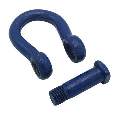 Painted Trawler Bow Shackle Square Head Pin 16MM (Blue Fishing Boat Connector Marine Omega) - 8