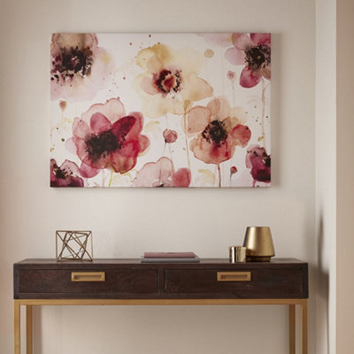 Painterly Blossoms Printed Canvas Floral Wall Art | DIY at B&Q