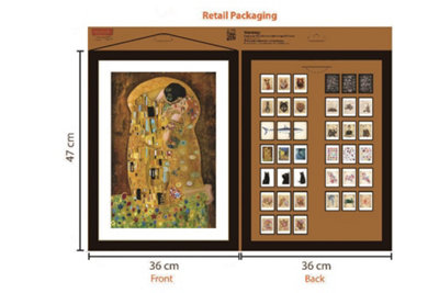Painting by Gustav Klimt - The Kiss Canvas Room Decor Gifts for Girls Peel and Stick - 3