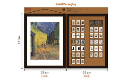 Painting by Van Gogh - Cafe Terrace at Nigh Canvas Room Decor Gifts for Girls Peel and Stick - 4
