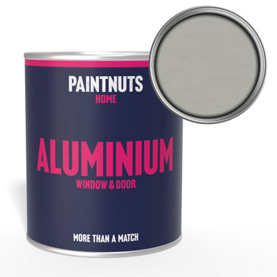 PaintNuts Aluminium Metal Window Door Weatherproof Gloss Paint - Agate Grey - 2.5L (RAL7038)