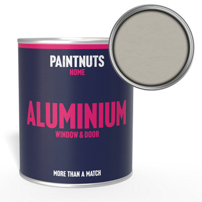 PaintNuts Aluminium Metal Window Door Weatherproof Gloss Paint - Silk Grey - 500ml (RAL7044)
