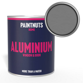 PaintNuts Aluminium Metal Window Door Weatherproof Matt Paint - Dusty Grey - 1L (RAL7037)