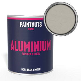 PaintNuts Aluminium Metal Window Door Weatherproof Matt Paint - Silk Grey - 2.5L (RAL7044)