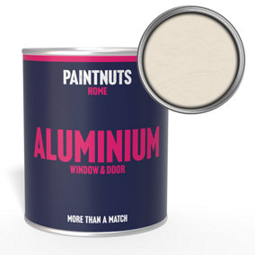 PaintNuts Aluminium Metal Window Door Weatherproof Satin Paint - Cream - 1L (RAL9001)