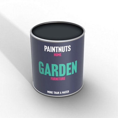 PaintNuts Garden Furniture Fence Shed Table Chairs for Wood Metal & Plastic Weatherproof Gloss Paint - Anthracite Grey - 1L