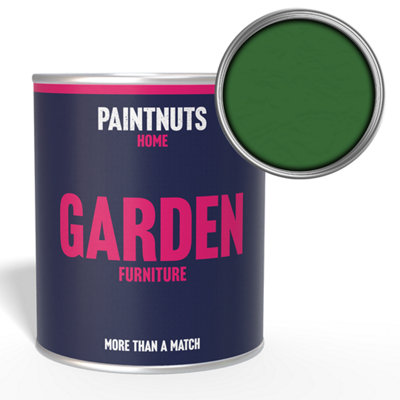 PaintNuts Garden Furniture Fence Shed Table Chairs for Wood Metal & Plastic Weatherproof Gloss Paint - Emerald Green - 2.5L