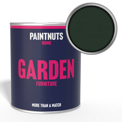 PaintNuts Garden Furniture Fence Shed Table Chairs for Wood Metal & Plastic Weatherproof Gloss Paint - Fir Green - 2.5L (RAL6009)