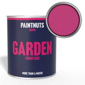 PaintNuts Garden Furniture Fence Shed Table Chairs for Wood Metal & Plastic Weatherproof Matt Paint - Telemagenta - 2.5L (RAL4010)