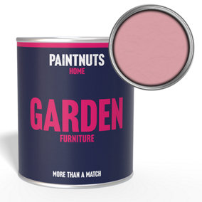 PaintNuts Garden Furniture Fence Shed Table Chairs for Wood Metal & Plastic Weatherproof Satin Paint - Light Pink - 2.5L (RAL3015)