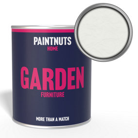 PaintNuts Garden Furniture Fence Shed Table Chairs for Wood Metal & Plastic Weatherproof Satin Paint - Signal White - 2.5L