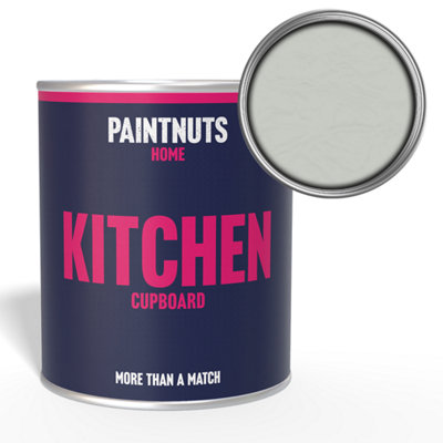PaintNuts Solid Wood Laminated Kitchen Units Cupboard Cabinet Door Gloss Paint - Papyrus White - 1L (RAL9018)