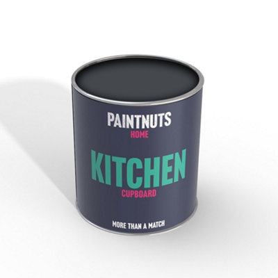 PaintNuts Solid Wood Laminated Kitchen Units Cupboard Cabinet Door Satin Paint - Graphite Grey - 250ml (RAL7024)
