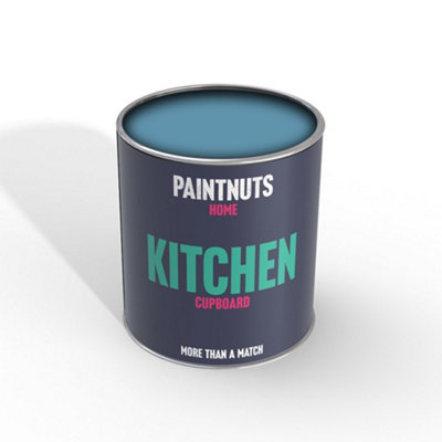 PaintNuts Solid Wood Laminated Kitchen Units Cupboard Cabinet Door Satin Paint - Pastel Blue - 250ml (RAL5024)