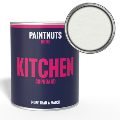 PaintNuts Solid Wood Laminated Kitchen Units Cupboard Cabinet Door Satin Paint - Signal White - 500ml (RAL9003)