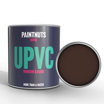 PaintNuts UPVC Door & Window Gloss Paint - Chocolate Brown  - 1L Tin