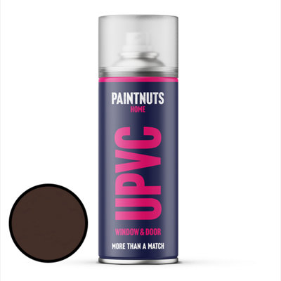 PaintNuts UPVC Door & Window Gloss Paint - Chocolate Brown - 400ml Spray Can