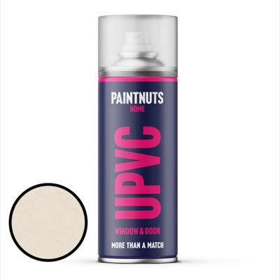 PaintNuts UPVC Door & Window Gloss Paint - Cream - 400ml Spray Can