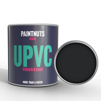 PaintNuts UPVC Door & Window Gloss Paint - Graphite Black - 1L Tin