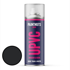 PaintNuts UPVC Door & Window Gloss Paint - Graphite Black - 400ml Spray Can