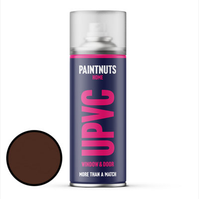 PaintNuts UPVC Door & Window Gloss Paint - Mahogany Brown - 400ml Spray Can (RAL8016)