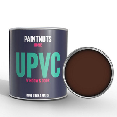 PaintNuts UPVC Door & Window Gloss Paint - Mahogony Brown  - 1L Tin