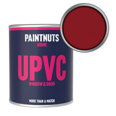 PaintNuts UPVC Door & Window Gloss Paint - Ruby Red - 1L Tin