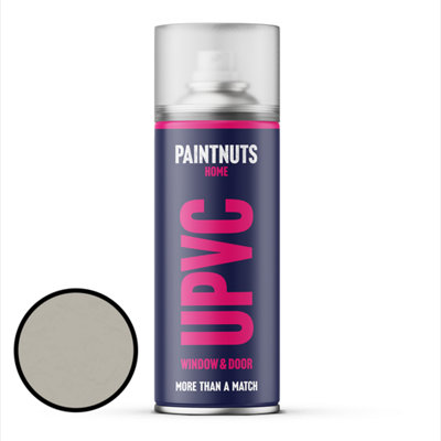 PaintNuts UPVC Door & Window Gloss Paint - Silk Grey - 400ml Spray Can