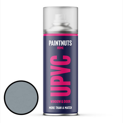 PaintNuts UPVC Door & Window Gloss Paint - Silver Grey - 400ml Spray Can